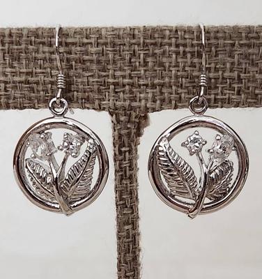 White Topaz In .925 Silver Earrings 