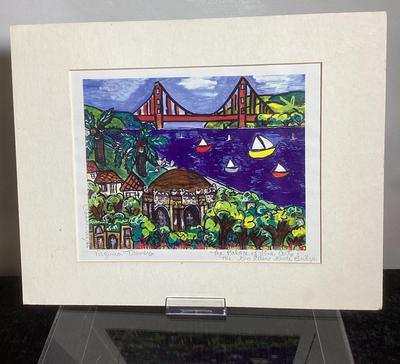 Vintage Virginia / Art Golden Gates Bridge Signed By Artist