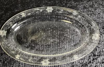 Rare Pyrex Etched Glass Serving Platter