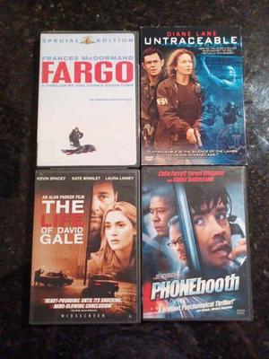 Set of 4 thriller movie dvds