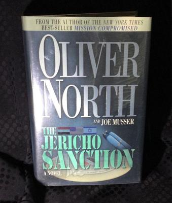 Signed oliver north joe musser 'the jericho sanction' book
