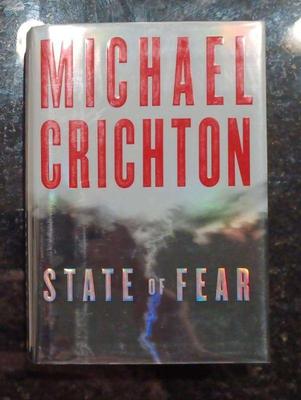 Signed first edition michael crichton state of fear' book