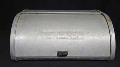 Vintage kromex aluminum bread box