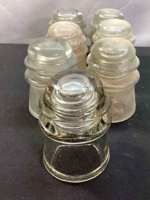 7 armstrong s no. 2 clear glass insulators