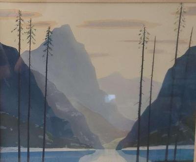 "BLUE PEAKS" ORIGINAL PAINTING BY PAUL RIBA