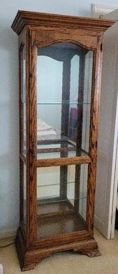 PRETTY LIGHTED CURIO CABINET