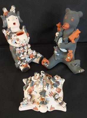 COLLECTIBLE POTTERY SCULPTURES BY ARTIST CAROL SUINA