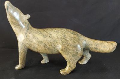 SIGNED AND CARVED STONE ANIMAL