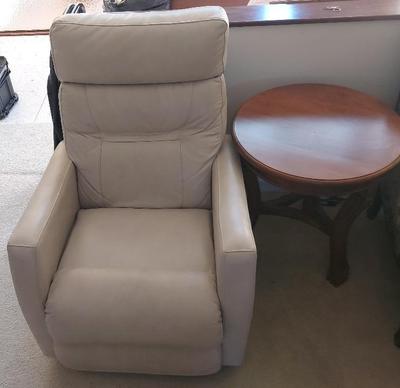 LAZBOY POWERLIFT RECLINER AND WOODEN TABLE
