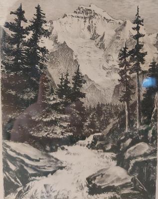 PAIR OF UNIQUE WILDERNESS ETCHINGS