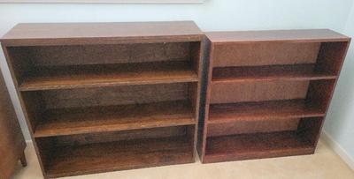 PAIR OF STURDY BOOKSHELVES