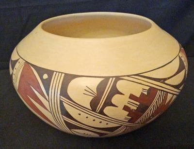 HOPI INDIAN BOWL DATED FEBRUARY 1987