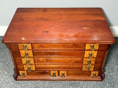 Beautiful Victorian Wooden Spool Cabinet