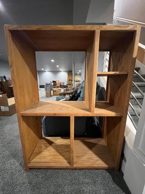 Oak TV Book Shelf Unit