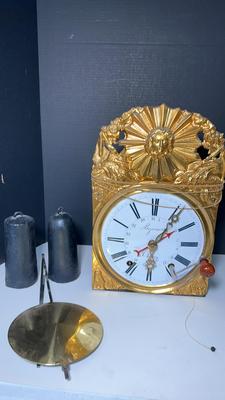 19th Century French Wall Case Clock Bezancon A Charny 
