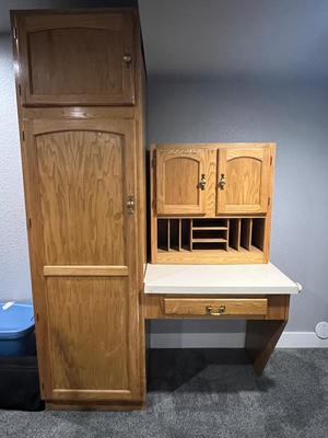 Pantry, Desk With Storage 