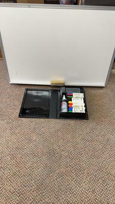 Dry Erase White Board With Expo Marker Cleaning Set