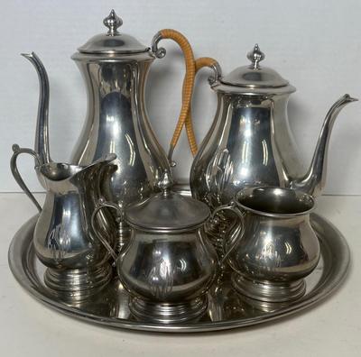 Hanle & Debler "Distinctive American Pewter" Tea & Coffee Service