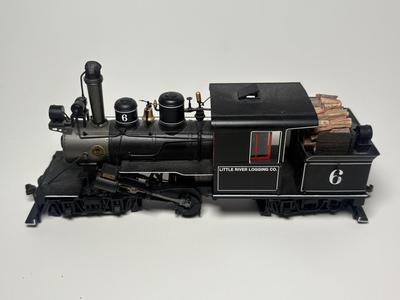 Bachmann Steam Powered 28-Ton 2-Truck Class B Climax w/Straight Boiler. Little River Logging Company