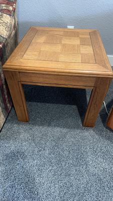 Checker Pattern Top Vintage End Table