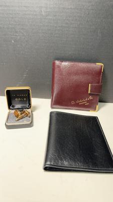 Mens Vintage Leather Wallets & Cuff Links