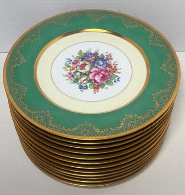 12 Vintage TK Thun Bohemia Porcelain Dinner Plates 