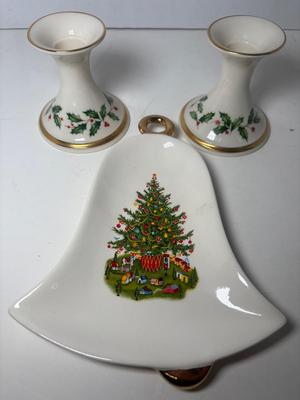 Lenox Holiday Dimension 3" Flared Candlesticks Candle Holders, Set of 2 & More