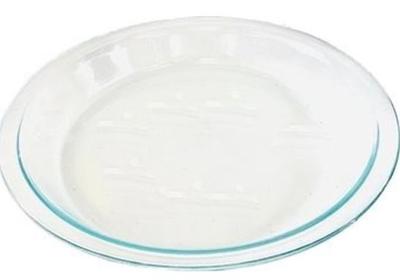 Glass 9" Pie Plate - Signed "Fire King - Made In USA"