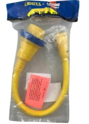 Straight Adapter To A 30a-125v Plug From A 15a-125v Straight Blade Receptacle
