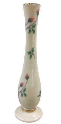 Lenox Rose Manor Bud Vase Hand Decorated Flowers With 24K Gold
