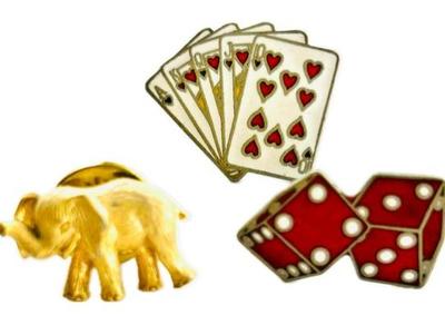 Sale Photo Thumbnail #83: Enamel & Gold Tone Lapel Pins