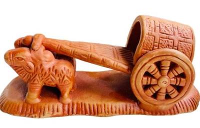 Sale Photo Thumbnail #151: Terracotta Traditional Ox Cart From Bangladesh