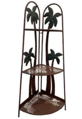 Wrought Iron Corner 3 Tiered Plant Stand