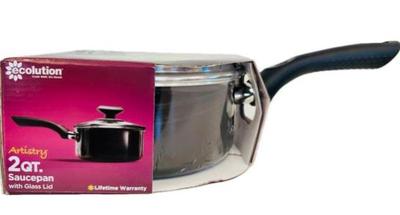 BRAND NEW! 2 QT Saucepan With Glass Lid