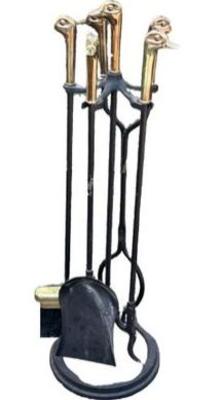 Duck Themed Fireplace Stand And Tools