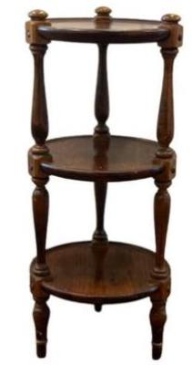 Vintage Round Three -tiered Side Table