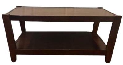 Mahogany Coffee Table With Slanted Legs