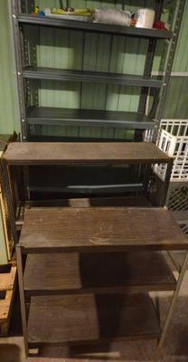 Metal shelves 