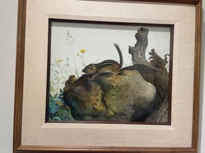 Chipmunk, Geoff Mowery, 21x23, egg tempura, original