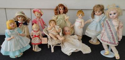 DOLLS OF SHIRLEY TEMPLE, ALICE IN WONDERLAND AND MORE
