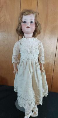 ANTIQUE GERMAN HANDWERCK BISQUE SOCKET GIRL #3