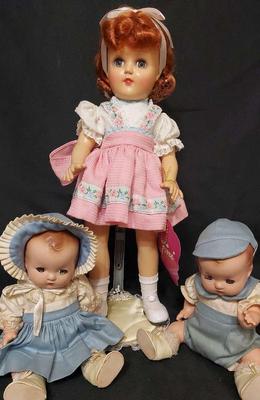 VINTAGE EFFANBEE DOLLS AND TONI DOLL WITH BOX