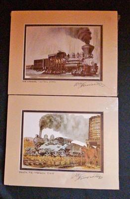 TWO HAND-SIGNED AND MATTED LITHOGRAPHS