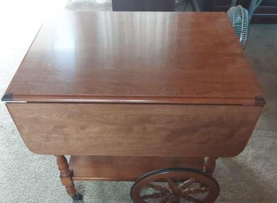 VINTAGE WOODEN TEA CART