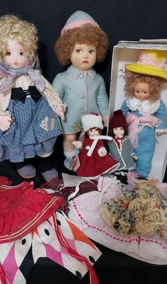 BEAUTIFUL VINTAGE COLLECTOR DOLLS BY EFFANBEE, SHIRLEY A. PECK, AND AN ANILI DOLL
