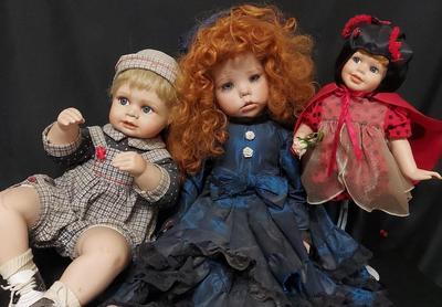 TRIO OF COLLECTOR DOLLS FROM THE 80s AND 90s