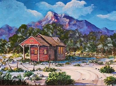 BEAUTIFUL OIL AND WATERCOLOR PAINTING SIGNED BY MARGIE GREENE