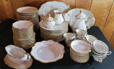 ELEGANT MITTERTEICH BAVARIA "GOLDEN LARK" DISH SET