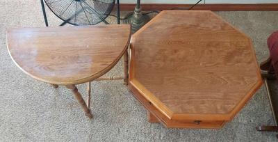 PAIR OF WOODEN TABLES