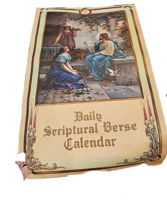 1951 Daily Scriptural Verse Calendar Somers (WI) Congregational Church Ralph Mayo Pastor Courtesy of Hansen Service Kenosha Phone 4-2136